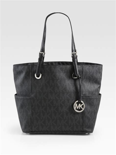 michael michael kors signature tote navy|michael kors signature tote gray.